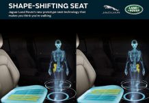 I NUOVI SEDILI JAGUAR LAND ROVER DURANTE I LUNGHI VIAGGI STIMOLANO I MUSCOLI SIMULANDO I MOVIMENTI DELLA CAMMINATA