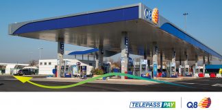 TELEPASS PAY: ATTIVO IL PAGAMENTO DEL RIFORNIMENTO CARBURANTE IN TUTTE LE STAZIONI DI SERVIZIO Q8