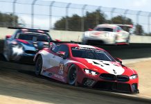 Tre BMW M8 GTE sul podio nella seconda gara della serie iRacing Pro IMSA sul circuito virtuale Laguna Seca.