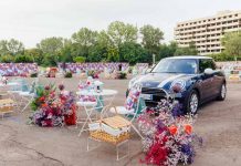 MINI protagonista di una notte speciale al Drive- in di Milano per il lancio della collezione #BlumarineXTempo, le special box di fazzoletti per la casa.