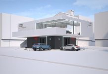 Audi, progetto pilota per lounge di ricarica rapida