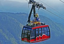 Un giro in Vespa sul tetto della funivia per il Guinness