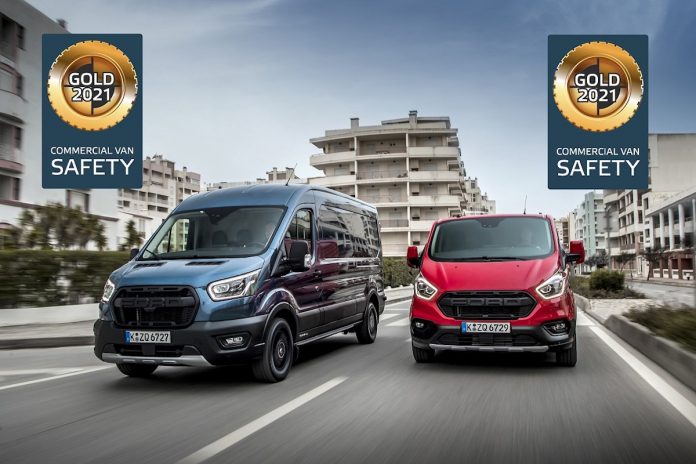 Ford Transit Custom Rated Gold by Euro NCAP for its Advanced Driver Assistance Systems