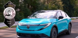 Nissan LEAF eletta Migliore Auto Compatta al Mondo al WWCOTY 2026